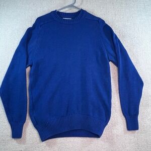 Vintage Fieldmaster Sweater Men's Large Blue Crewneck 100% Cotton USA